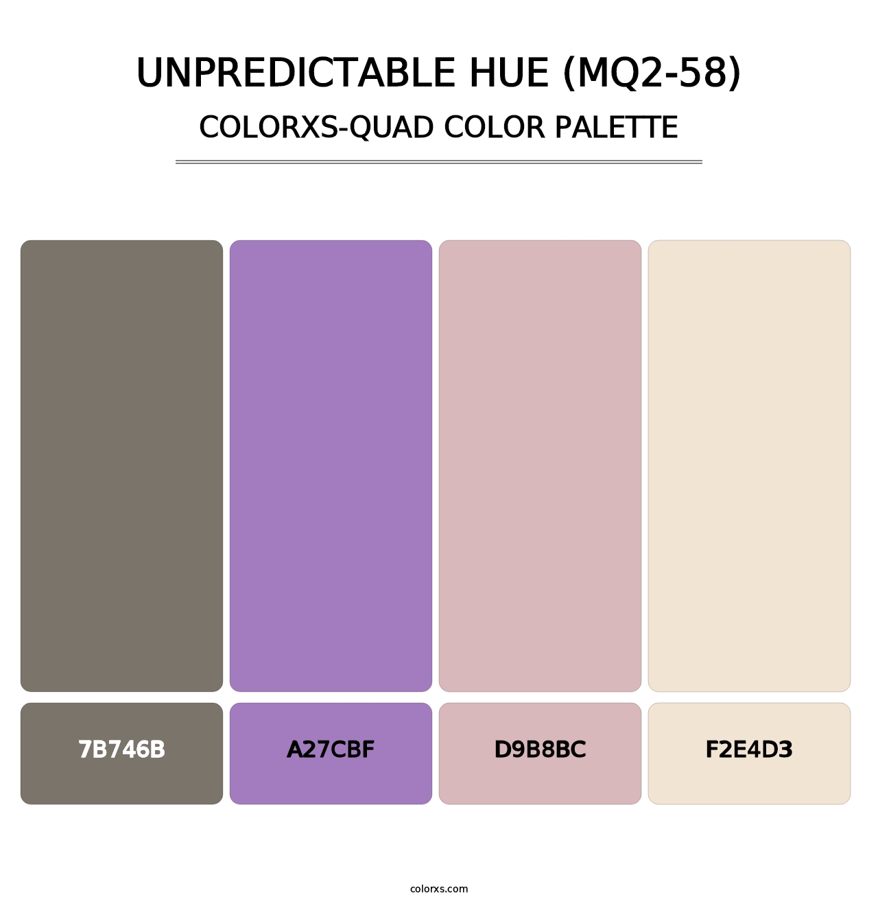 Unpredictable Hue (MQ2-58) - Colorxs Quad Palette