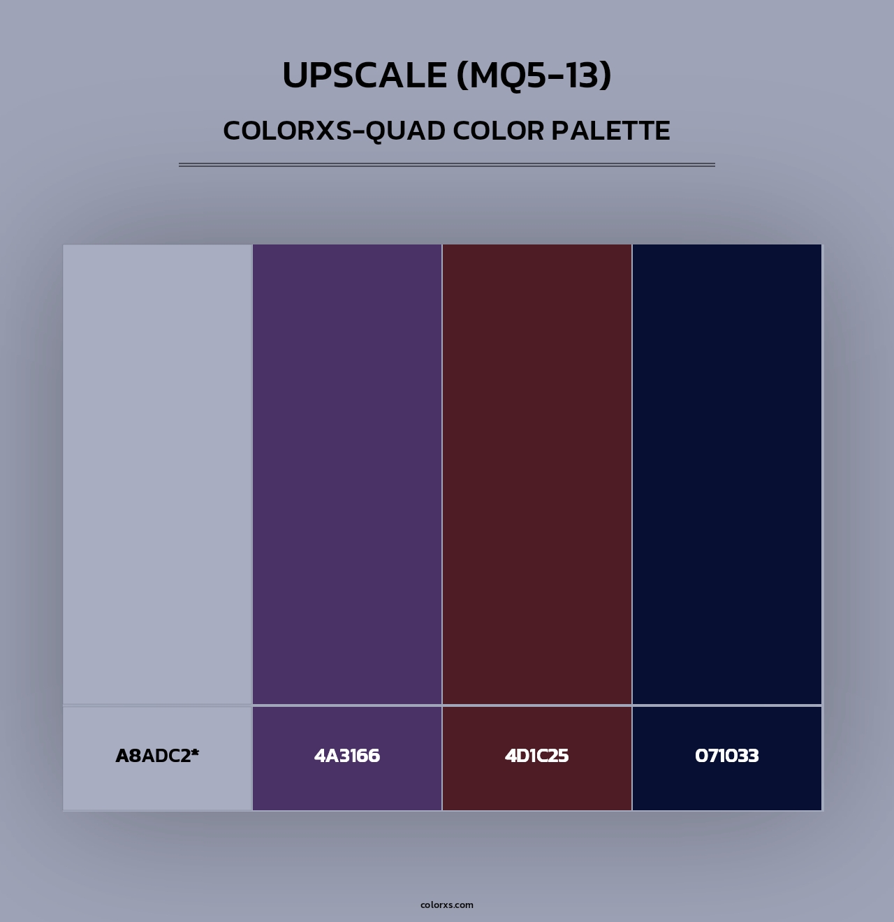 Upscale (MQ5-13) - Colorxs Quad Palette