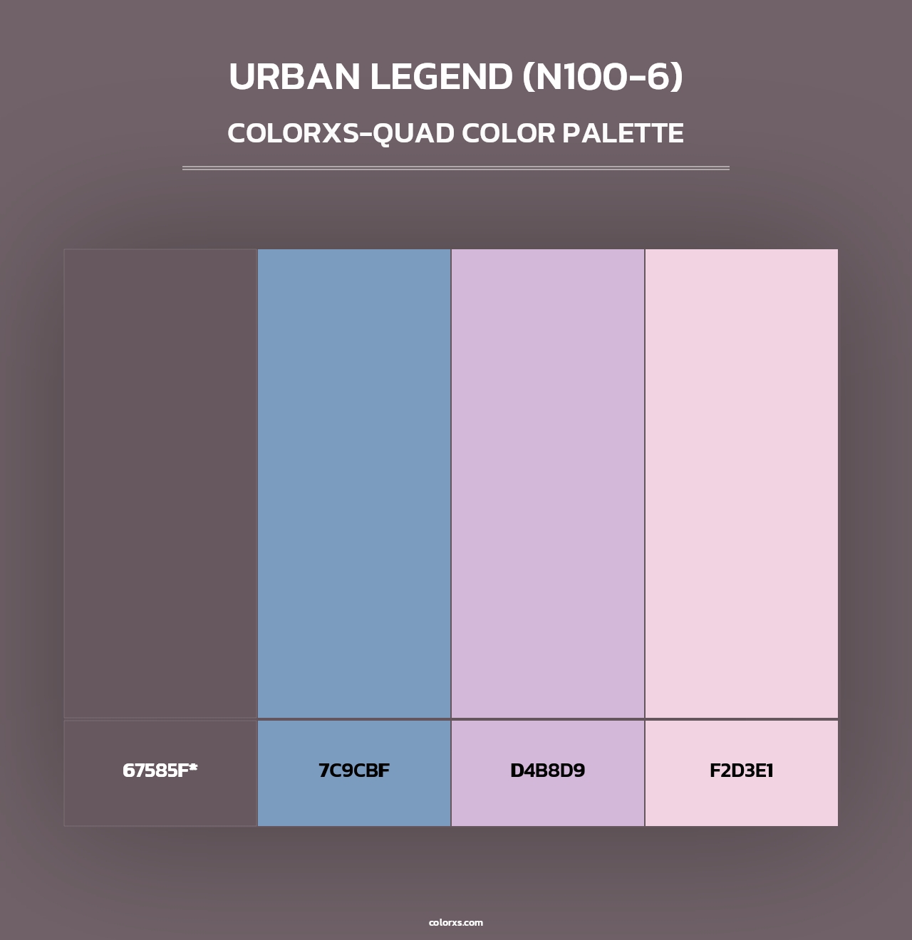 Urban Legend (N100-6) - Colorxs Quad Palette