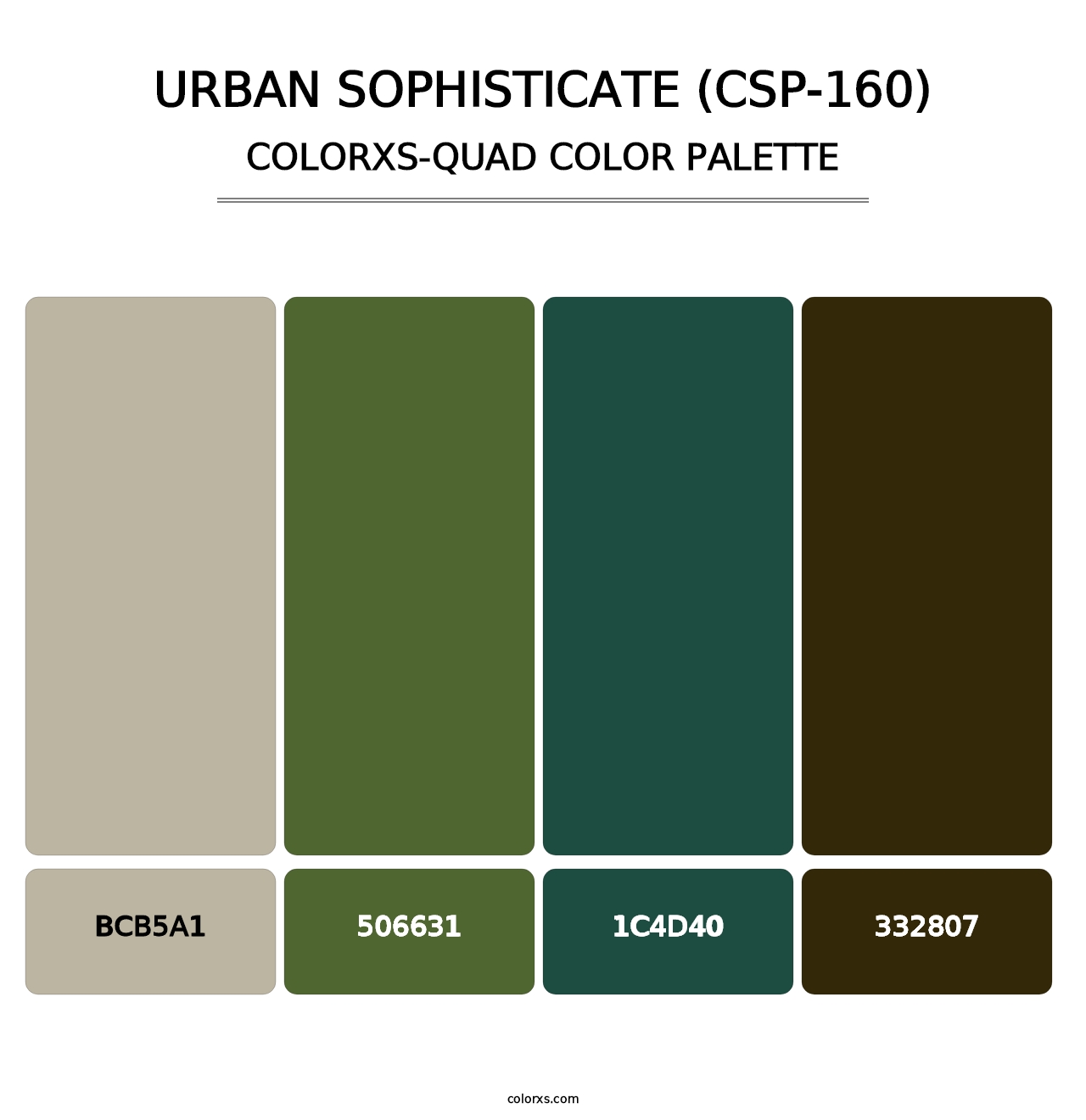 Urban Sophisticate (CSP-160) - Colorxs Quad Palette