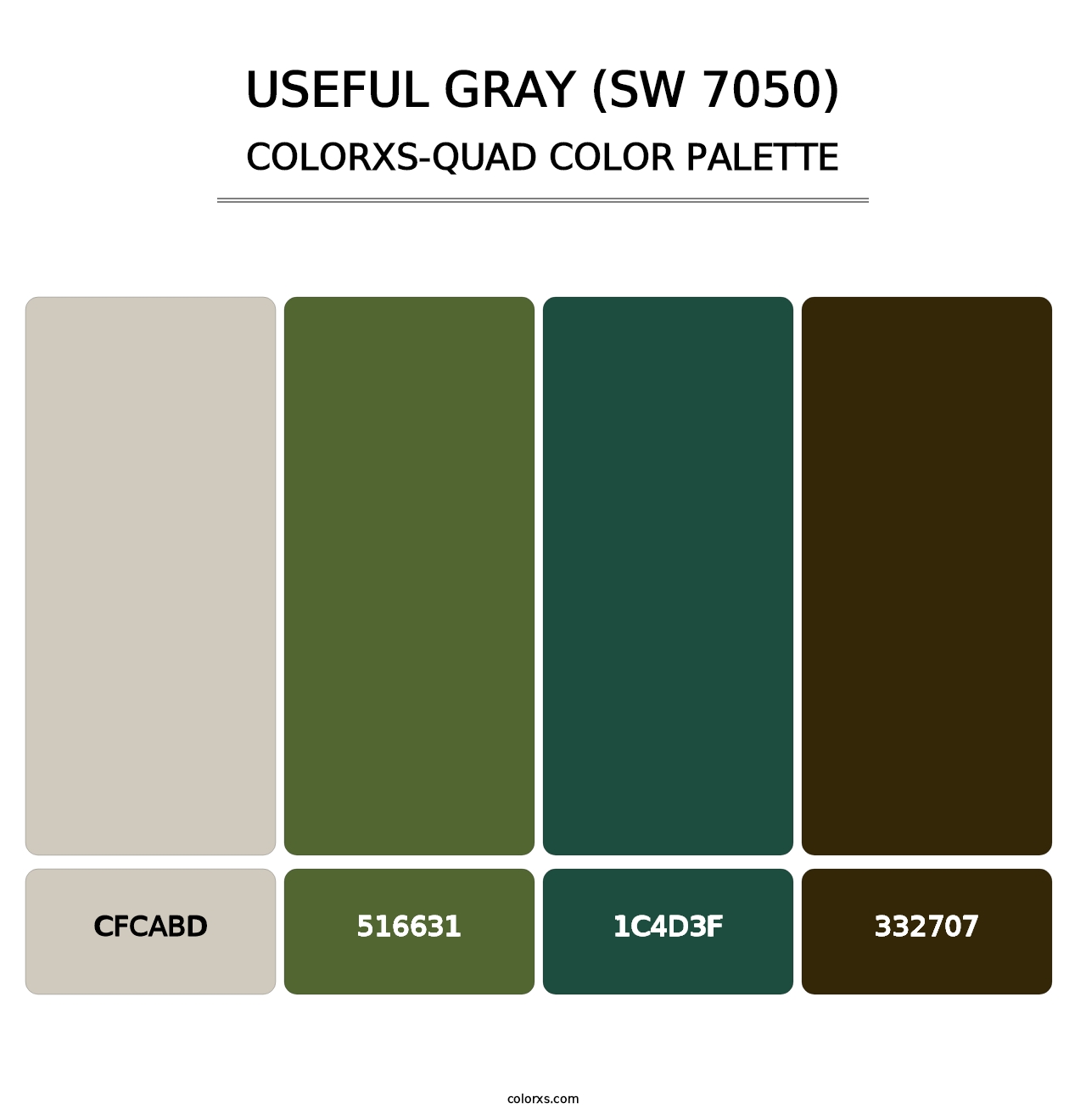 Useful Gray (SW 7050) - Colorxs Quad Palette