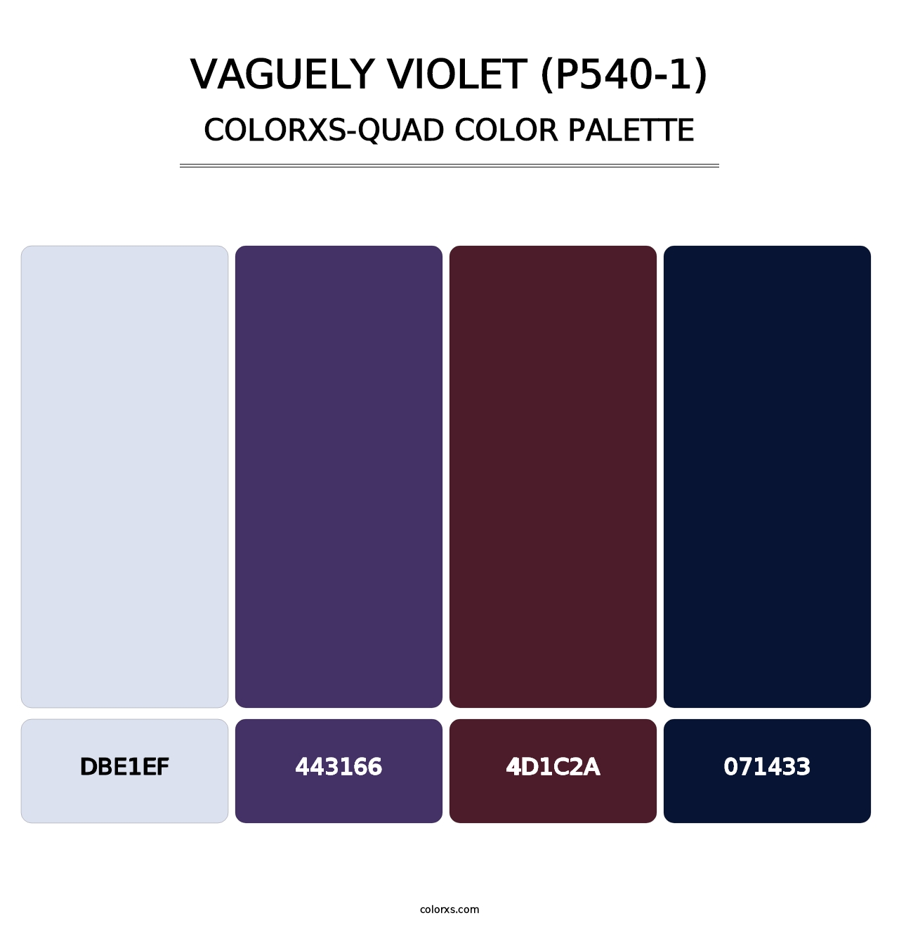 Vaguely Violet (P540-1) - Colorxs Quad Palette