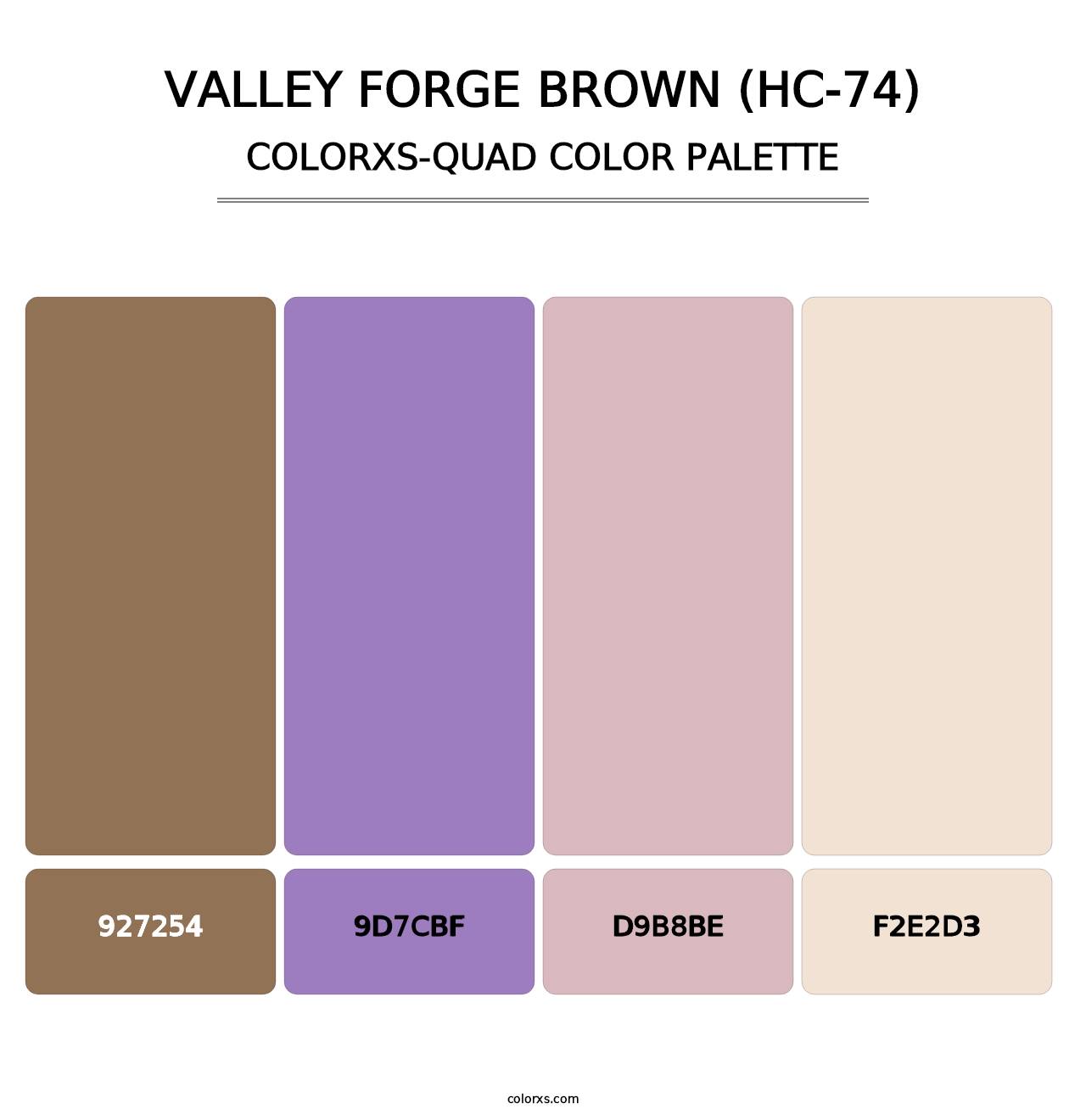 Valley Forge Brown (HC-74) - Colorxs Quad Palette
