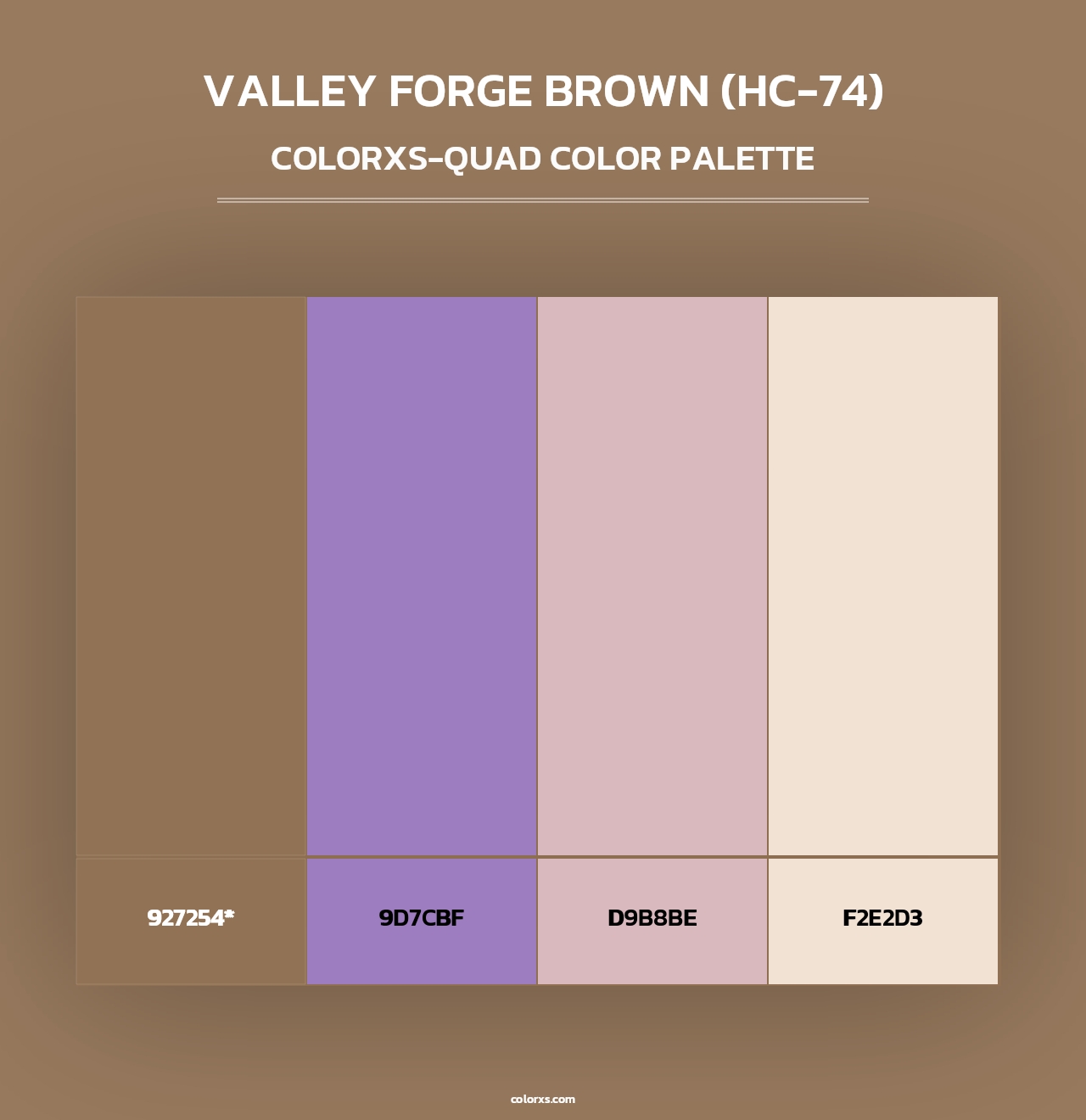 Valley Forge Brown (HC-74) - Colorxs Quad Palette