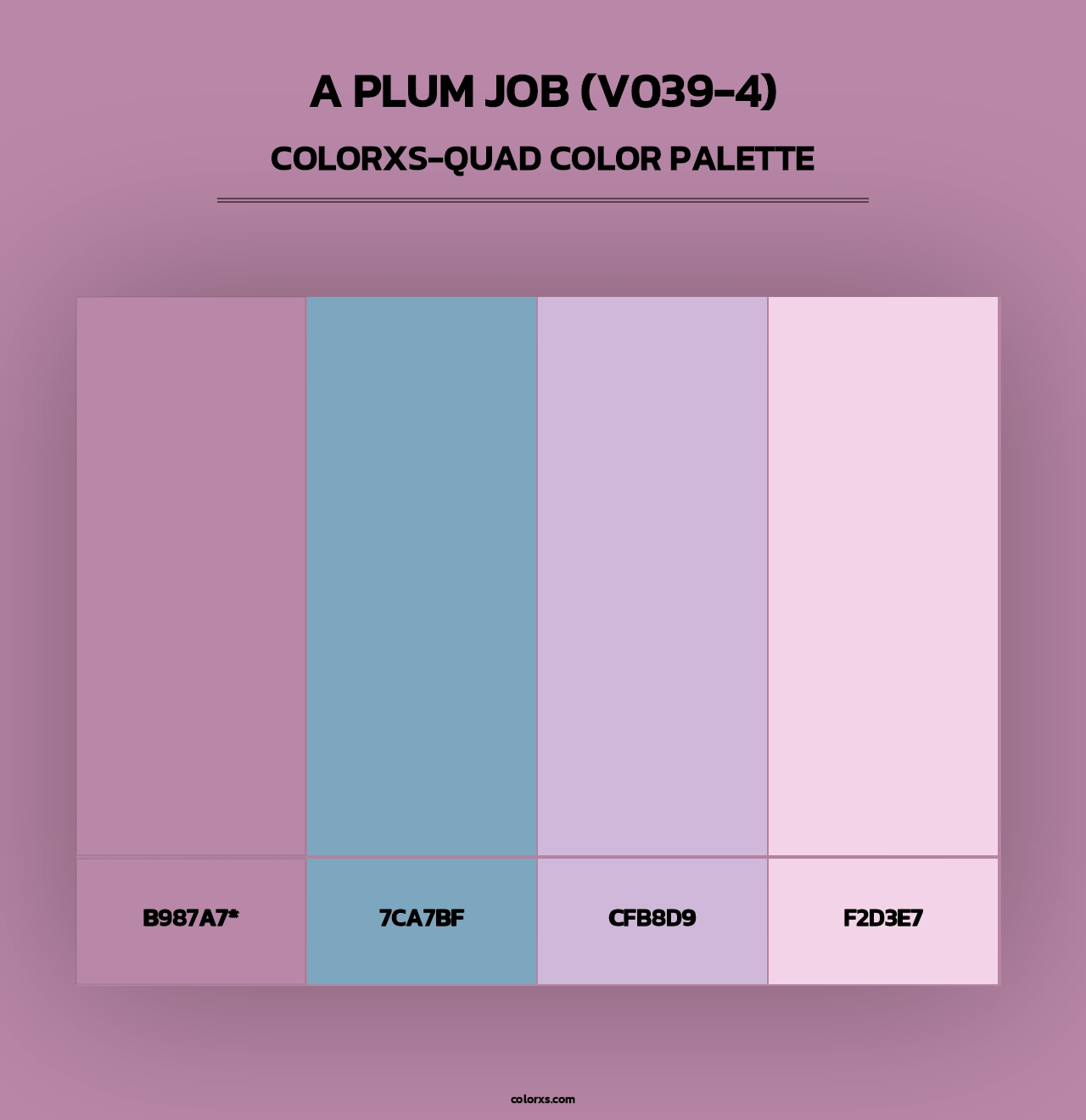 A Plum Job (V039-4) - Colorxs Quad Palette