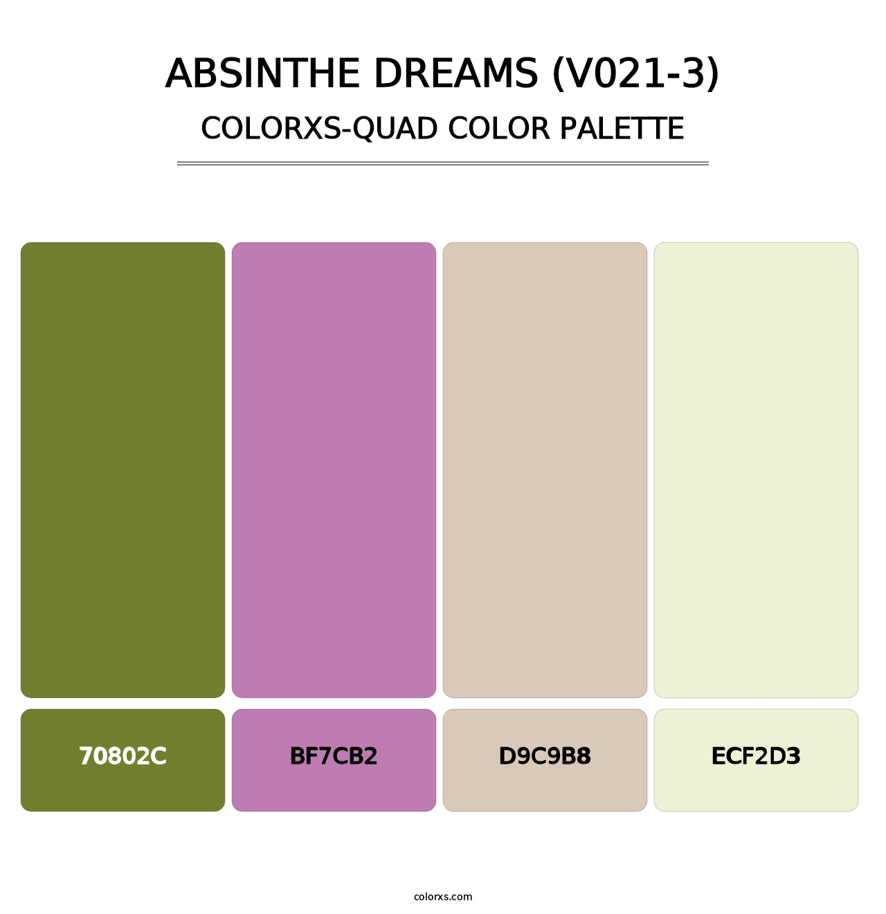 Absinthe Dreams (V021-3) - Colorxs Quad Palette