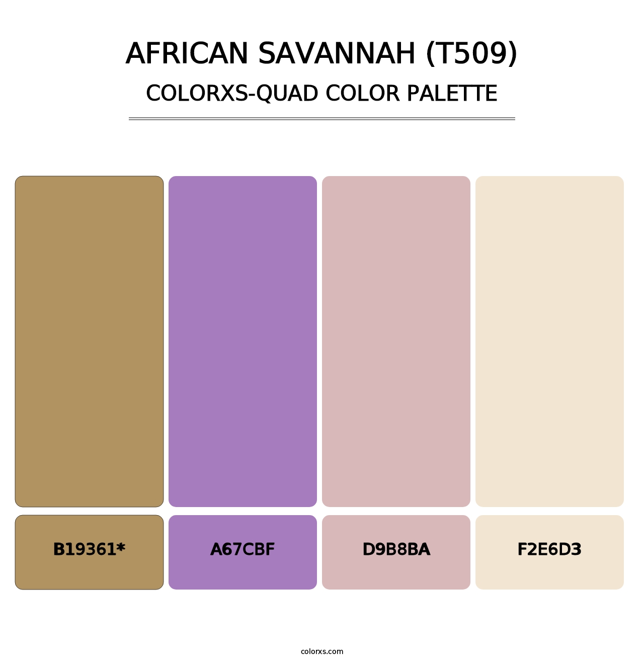 African Savannah (T509) - Colorxs Quad Palette