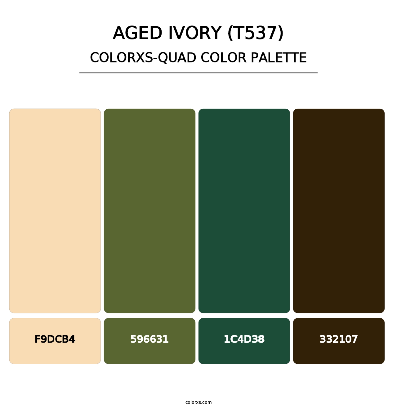 Aged Ivory (T537) - Colorxs Quad Palette