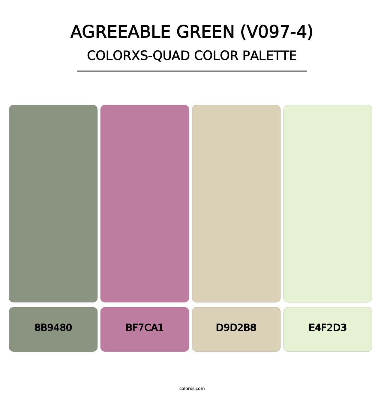 Agreeable Green (V097-4) - Colorxs Quad Palette