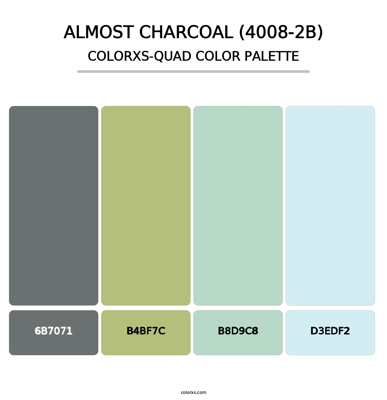 Almost Charcoal (4008-2B) - Colorxs Quad Palette