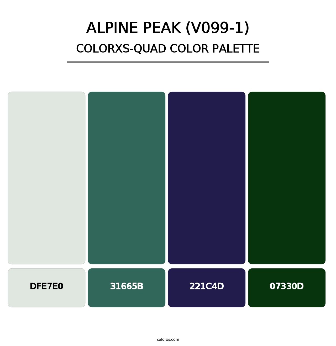 Alpine Peak (V099-1) - Colorxs Quad Palette