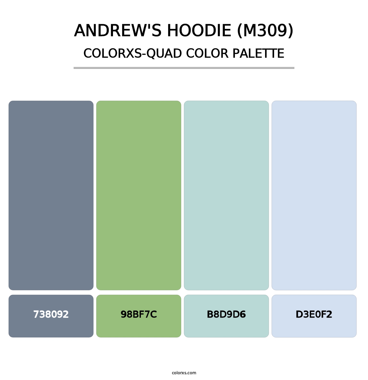 Andrew's Hoodie (M309) - Colorxs Quad Palette