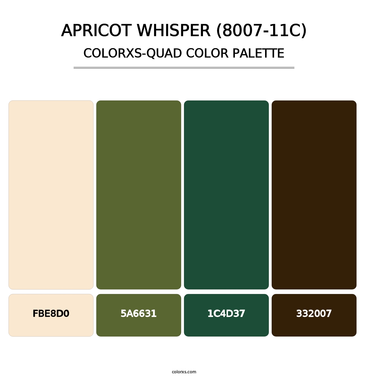 Apricot Whisper (8007-11C) - Colorxs Quad Palette
