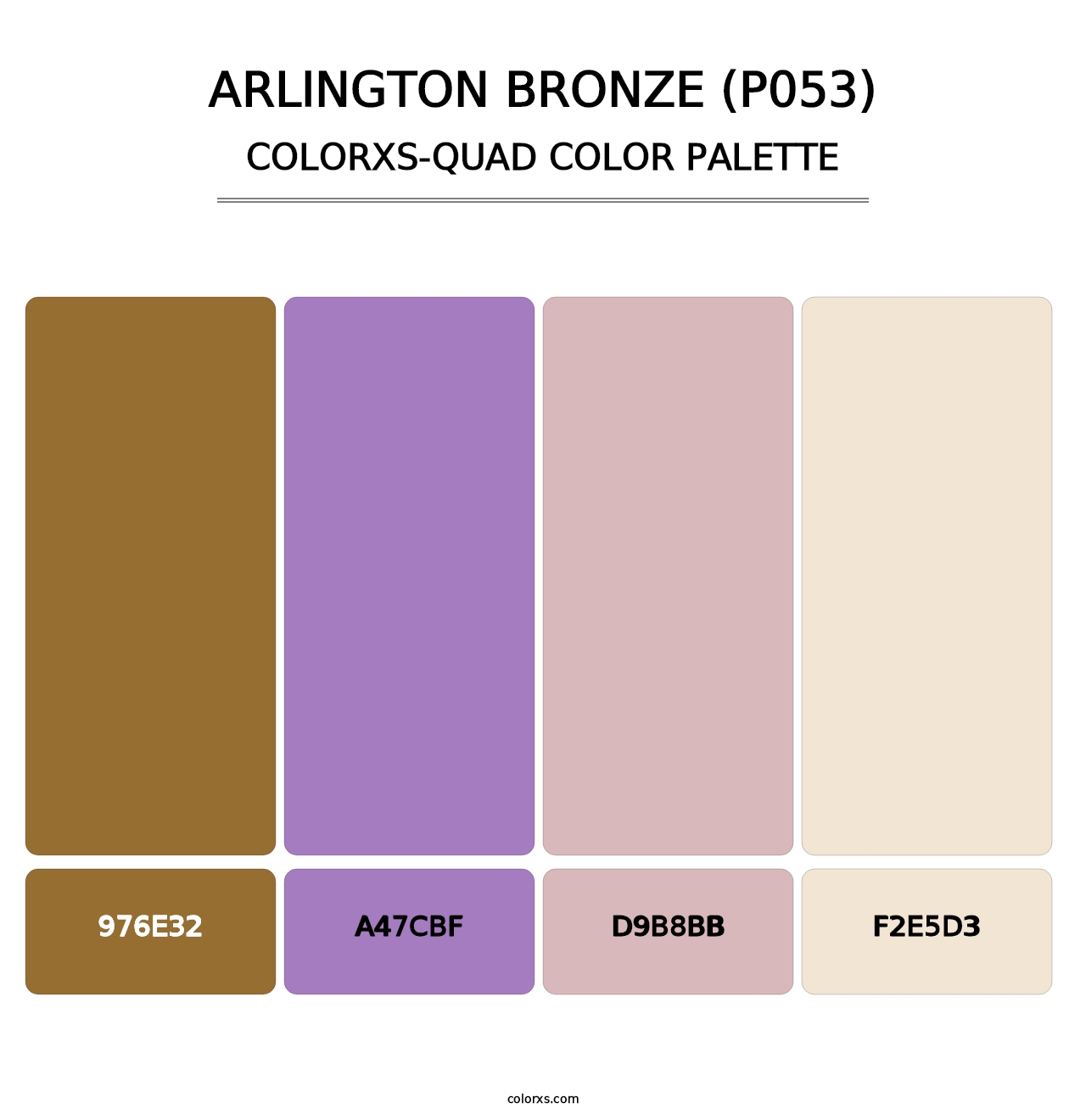 Arlington Bronze (P053) - Colorxs Quad Palette