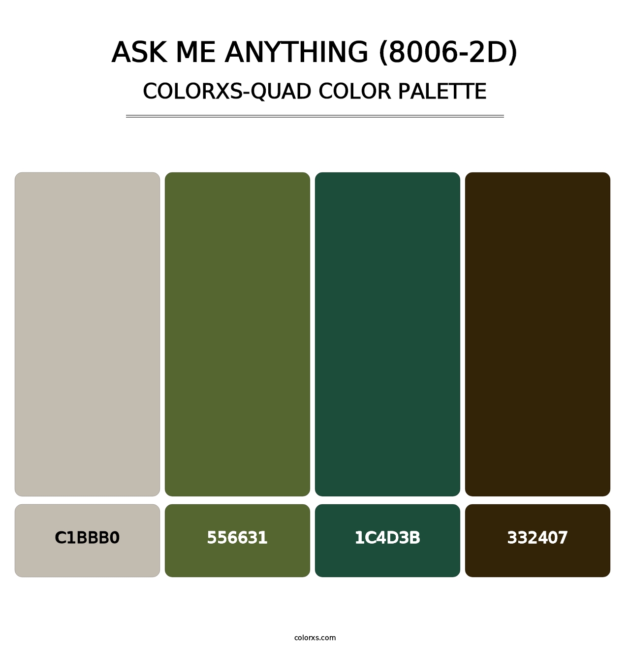 Ask Me Anything (8006-2D) - Colorxs Quad Palette