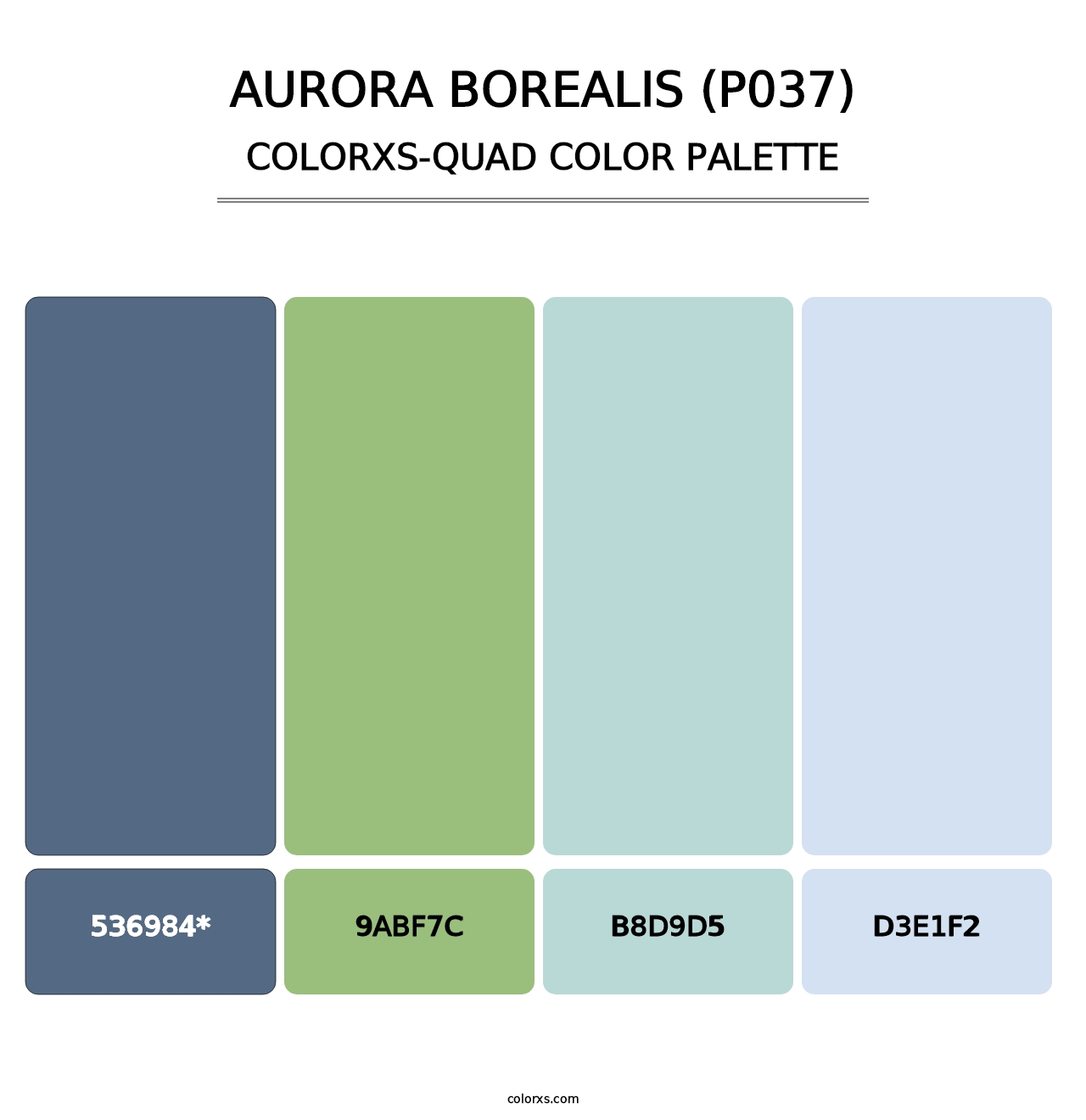 Aurora Borealis (P037) - Colorxs Quad Palette