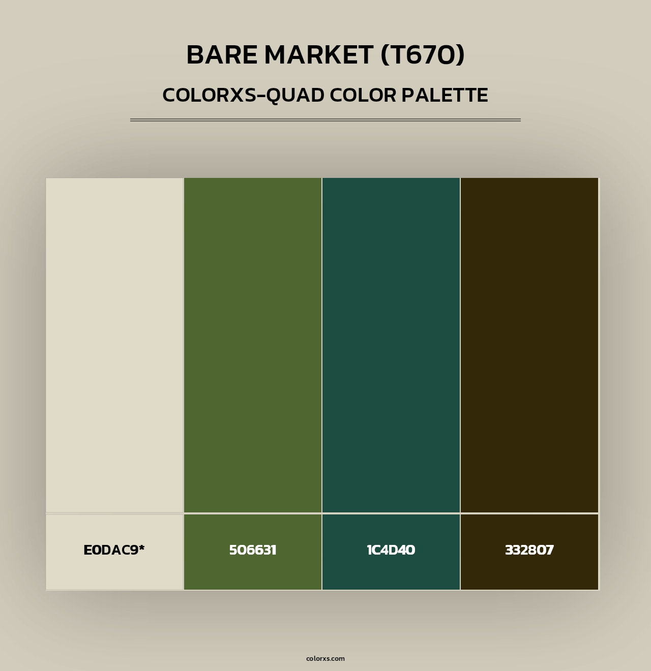 Bare Market (T670) - Colorxs Quad Palette