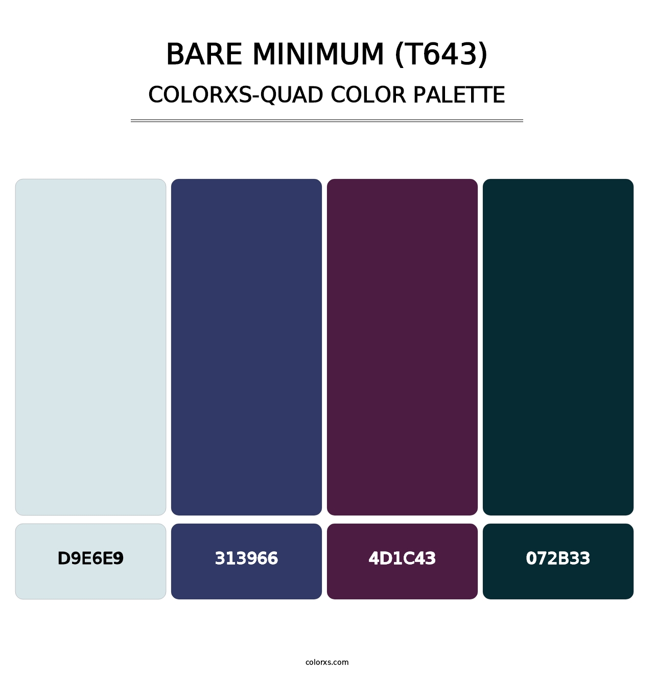 Bare Minimum (T643) - Colorxs Quad Palette
