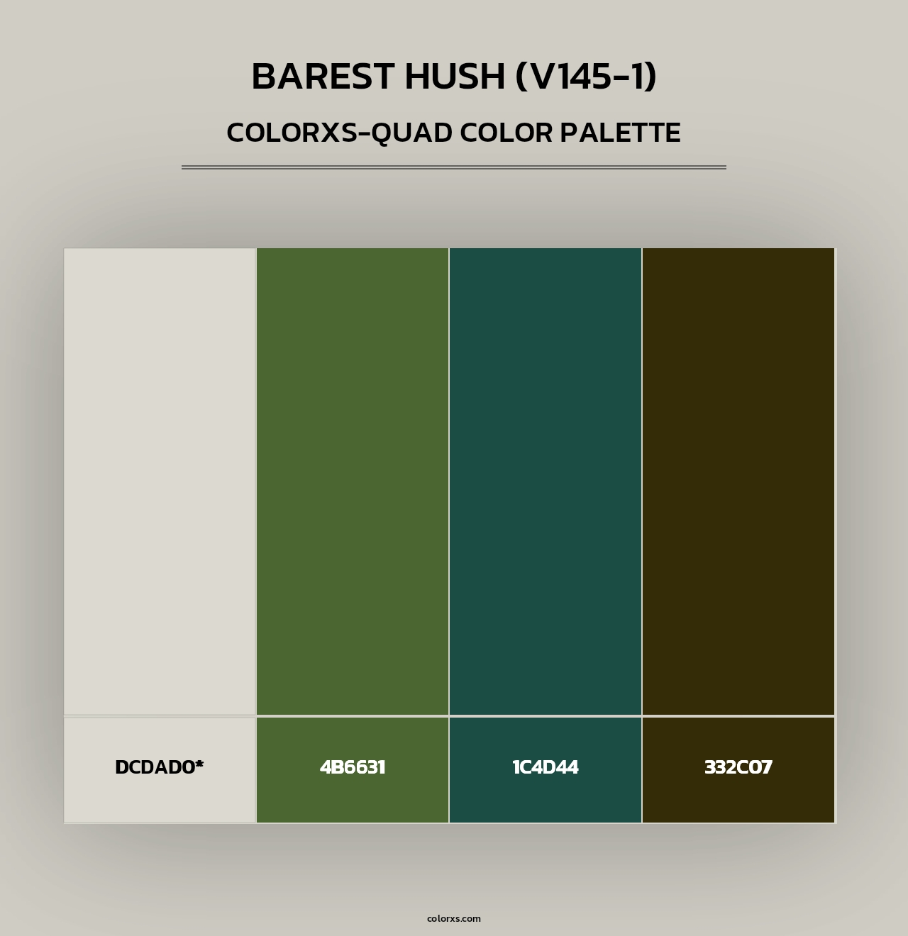 Barest Hush (V145-1) - Colorxs Quad Palette