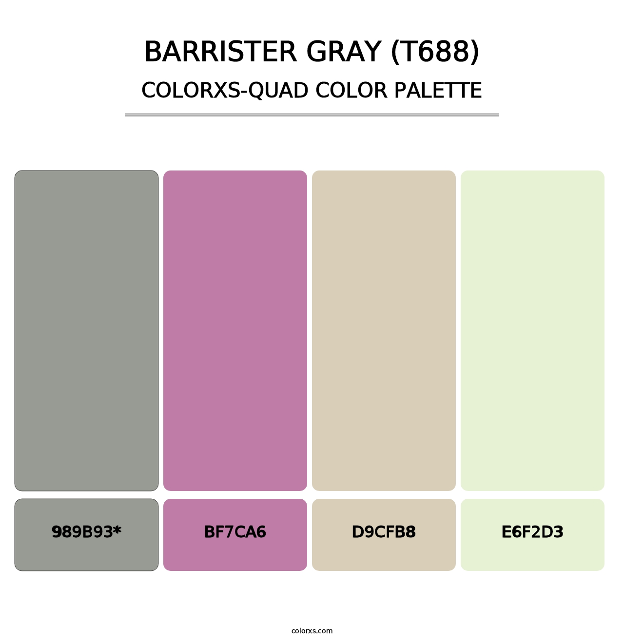 Barrister Gray (T688) - Colorxs Quad Palette