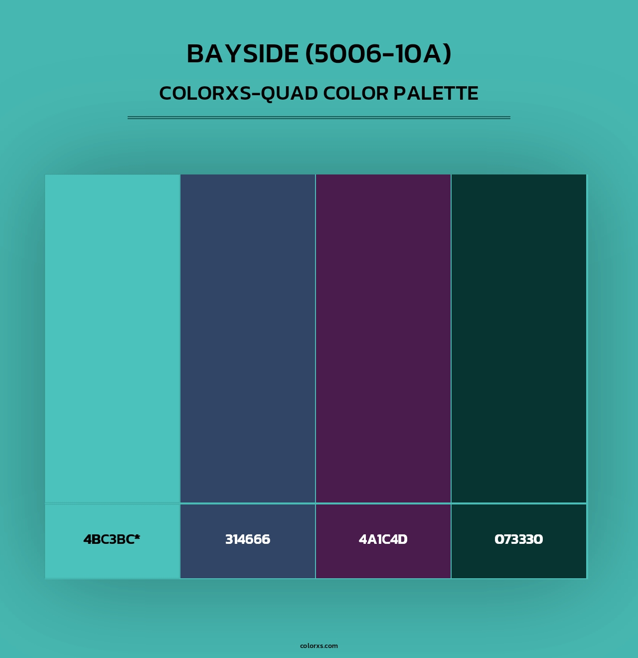 Bayside (5006-10A) - Colorxs Quad Palette