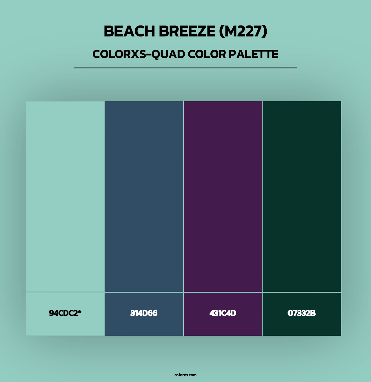 Beach Breeze (M227) - Colorxs Quad Palette