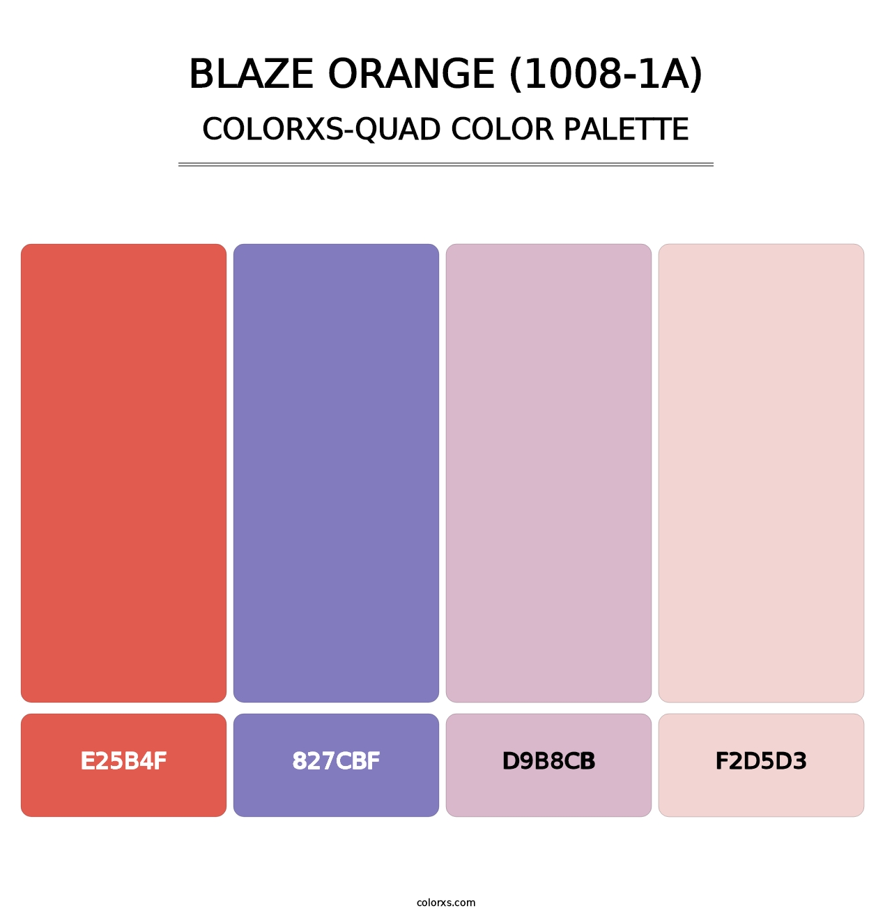 Blaze Orange (1008-1A) - Colorxs Quad Palette