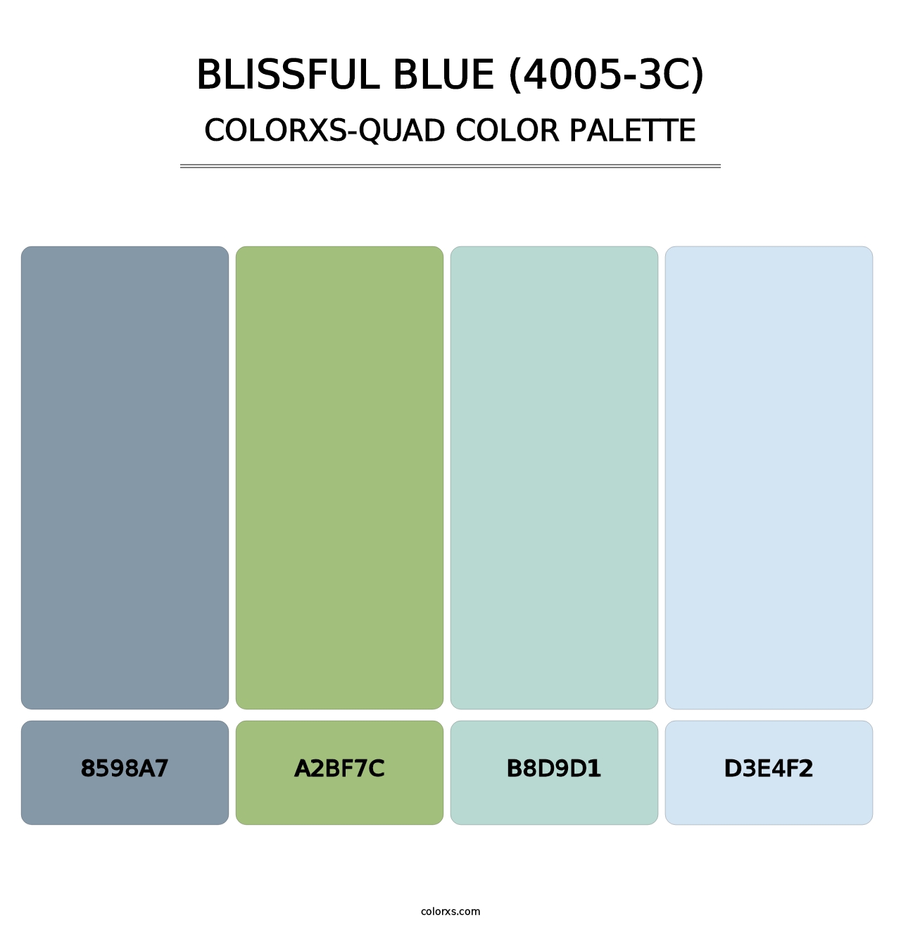 Blissful Blue (4005-3C) - Colorxs Quad Palette