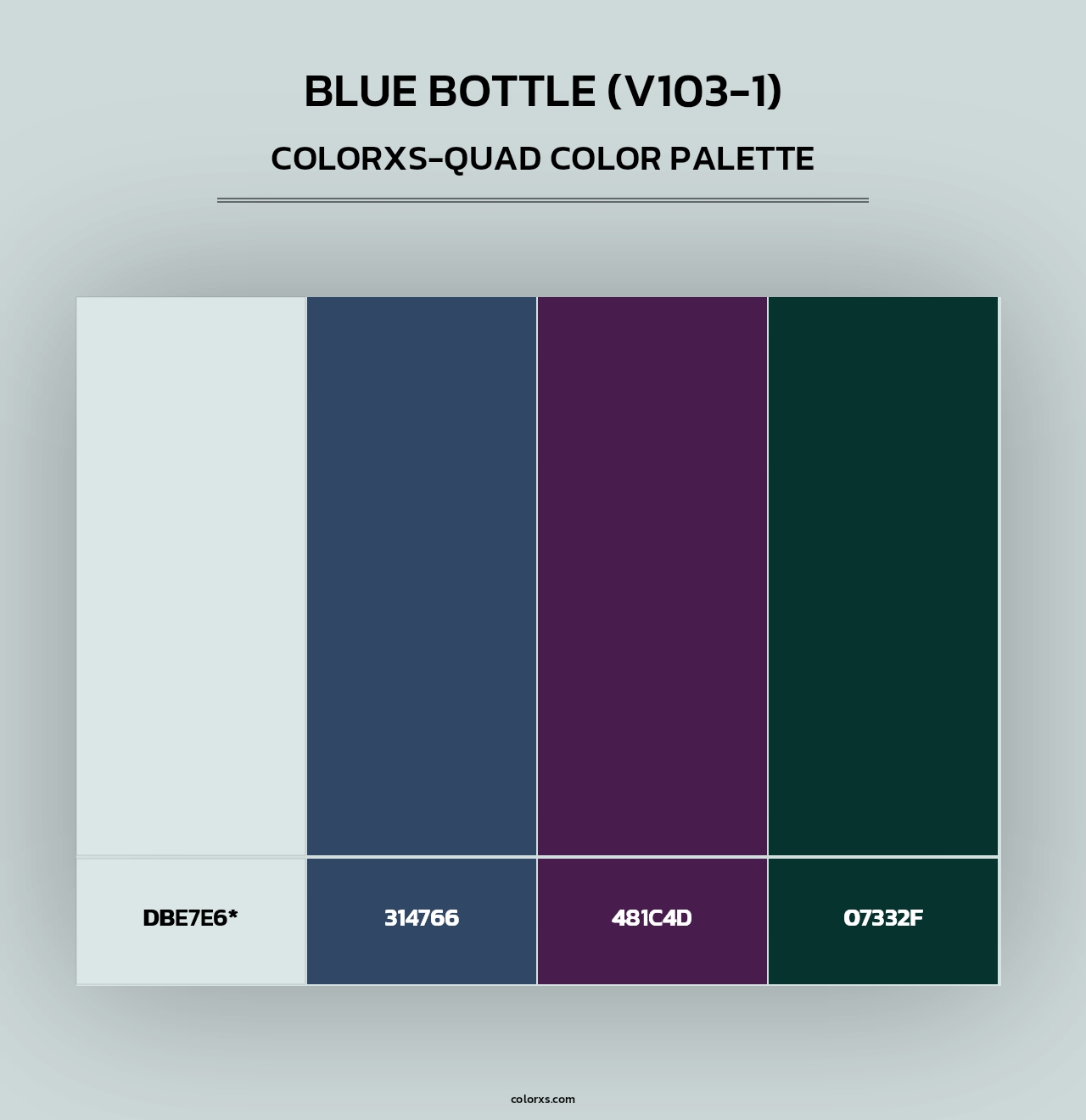 Blue Bottle (V103-1) - Colorxs Quad Palette