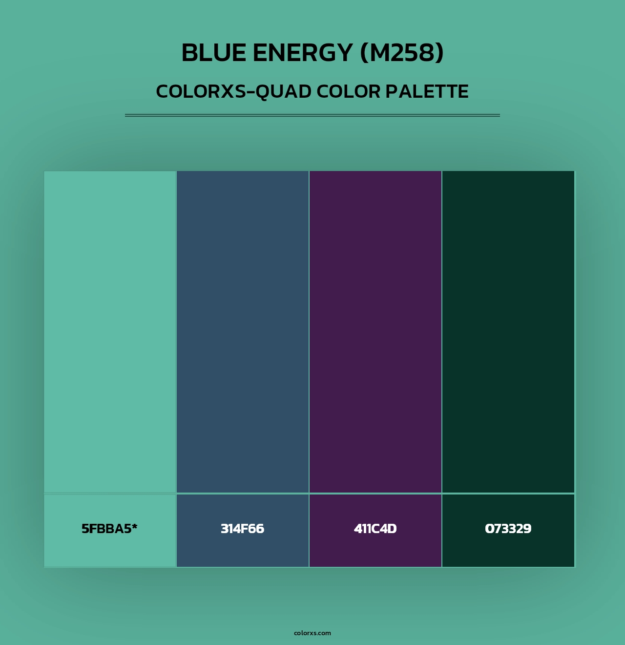 Blue Energy (M258) - Colorxs Quad Palette