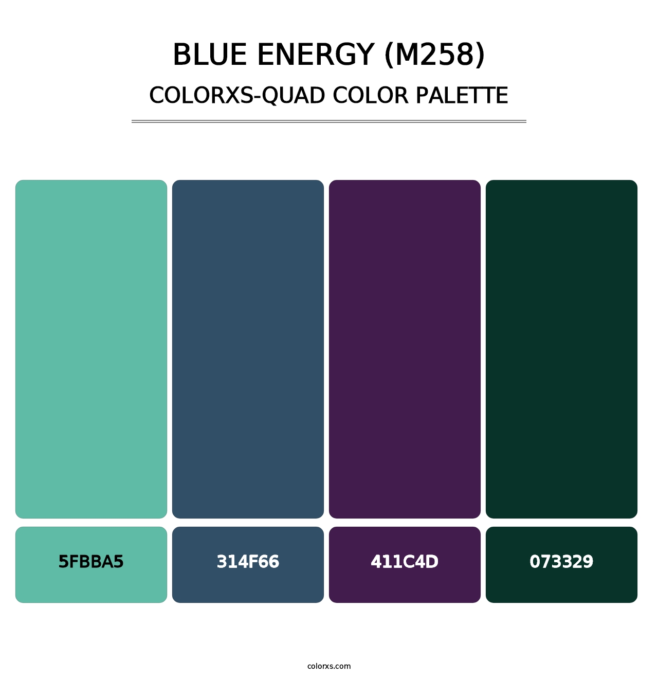 Blue Energy (M258) - Colorxs Quad Palette