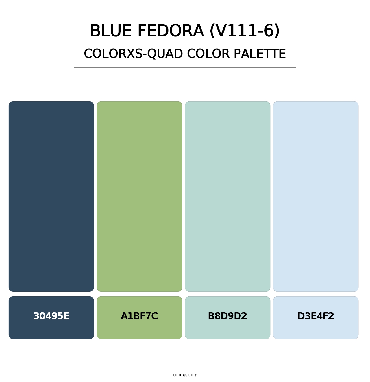 Blue Fedora (V111-6) - Colorxs Quad Palette