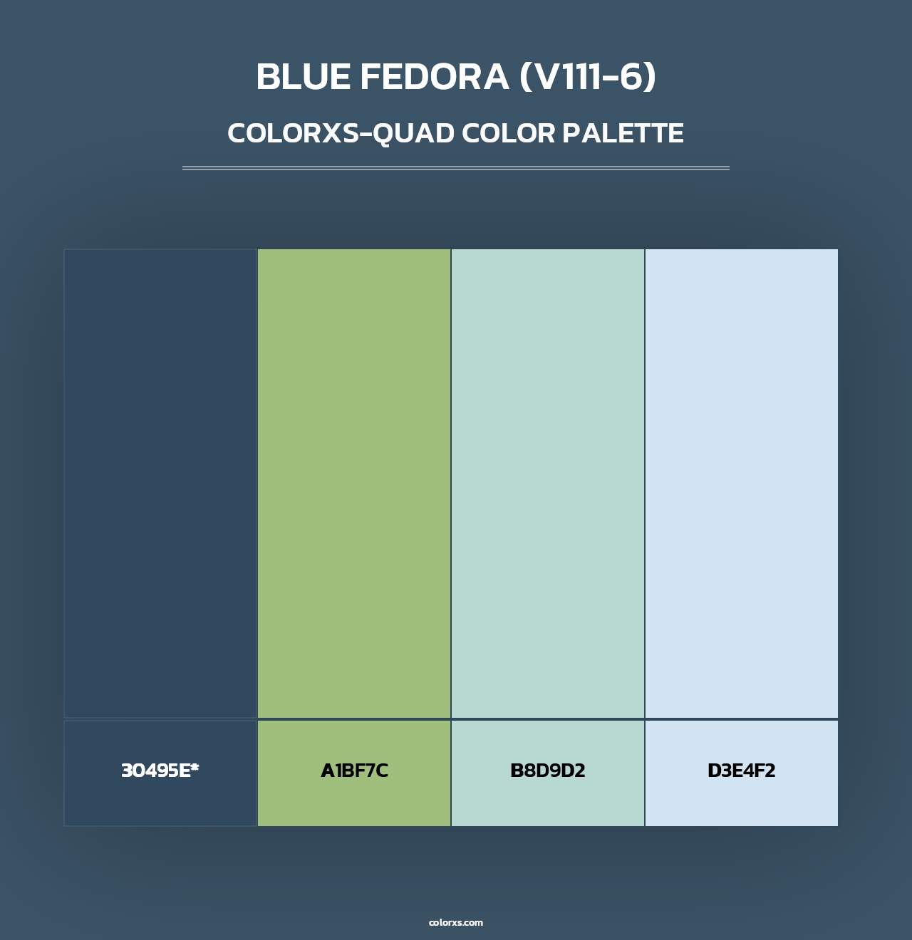 Blue Fedora (V111-6) - Colorxs Quad Palette