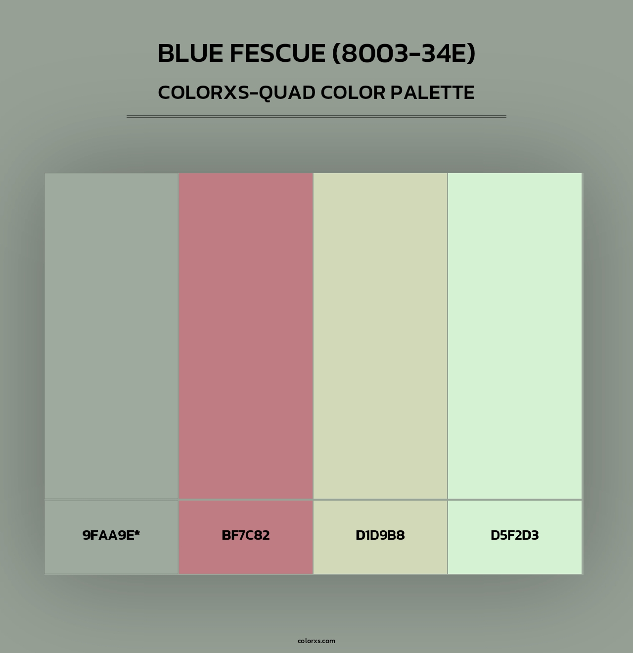 Blue Fescue (8003-34E) - Colorxs Quad Palette