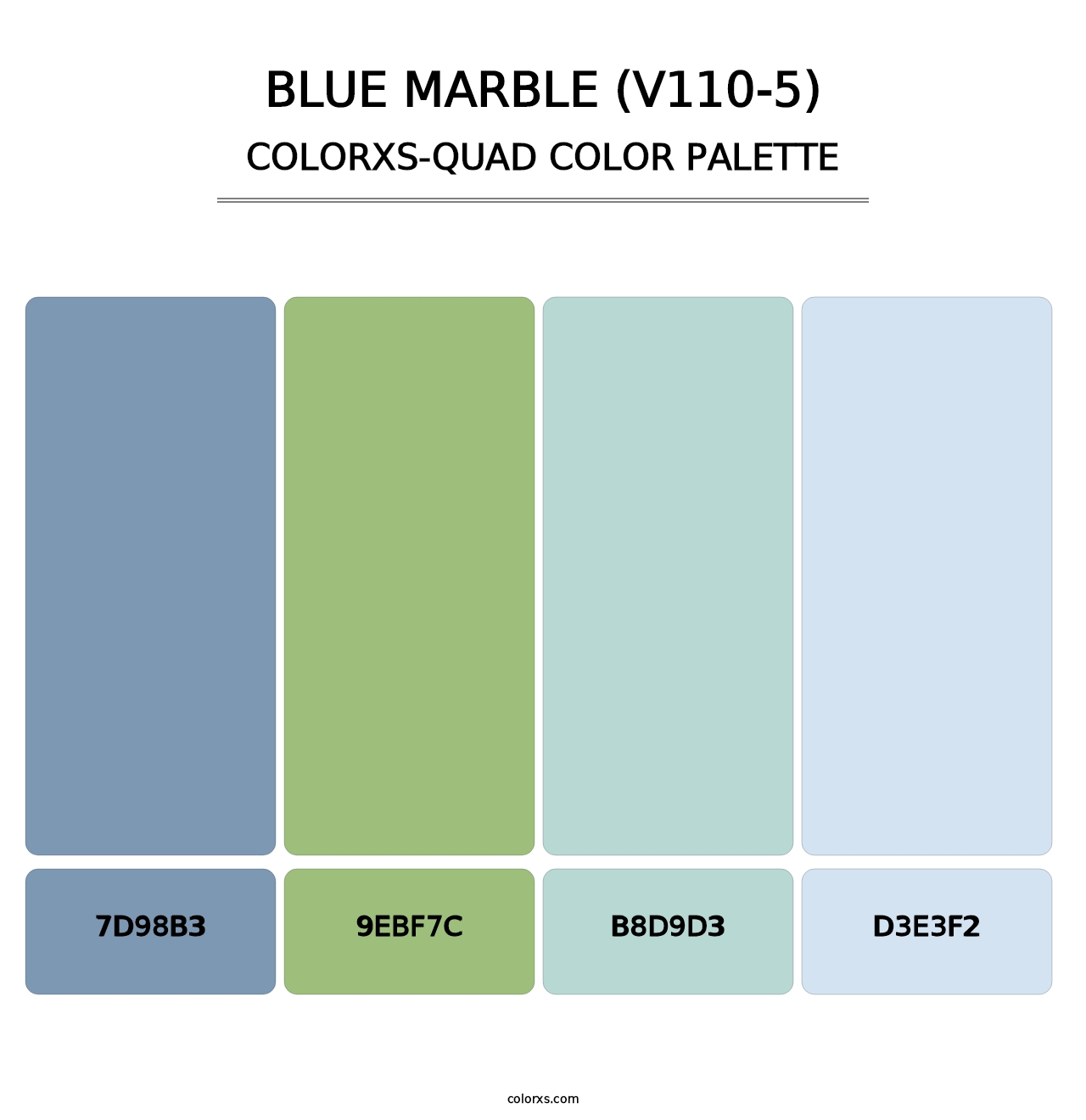 Blue Marble (V110-5) - Colorxs Quad Palette
