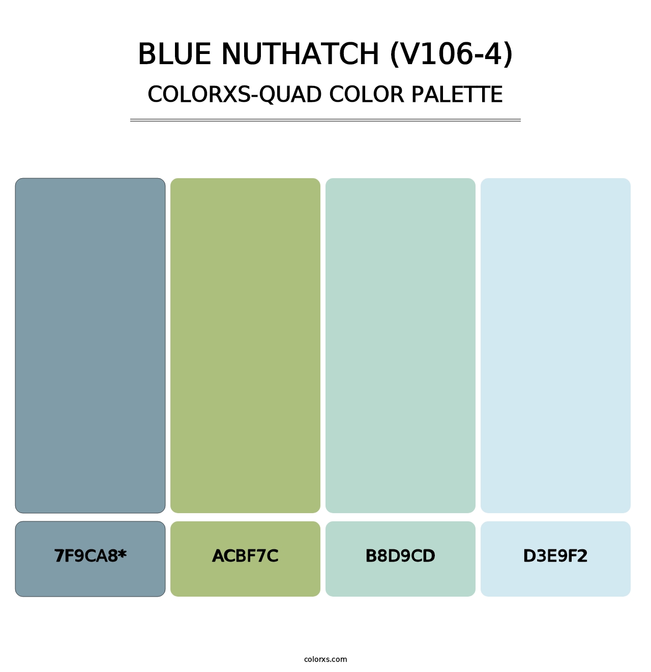 Blue Nuthatch (V106-4) - Colorxs Quad Palette