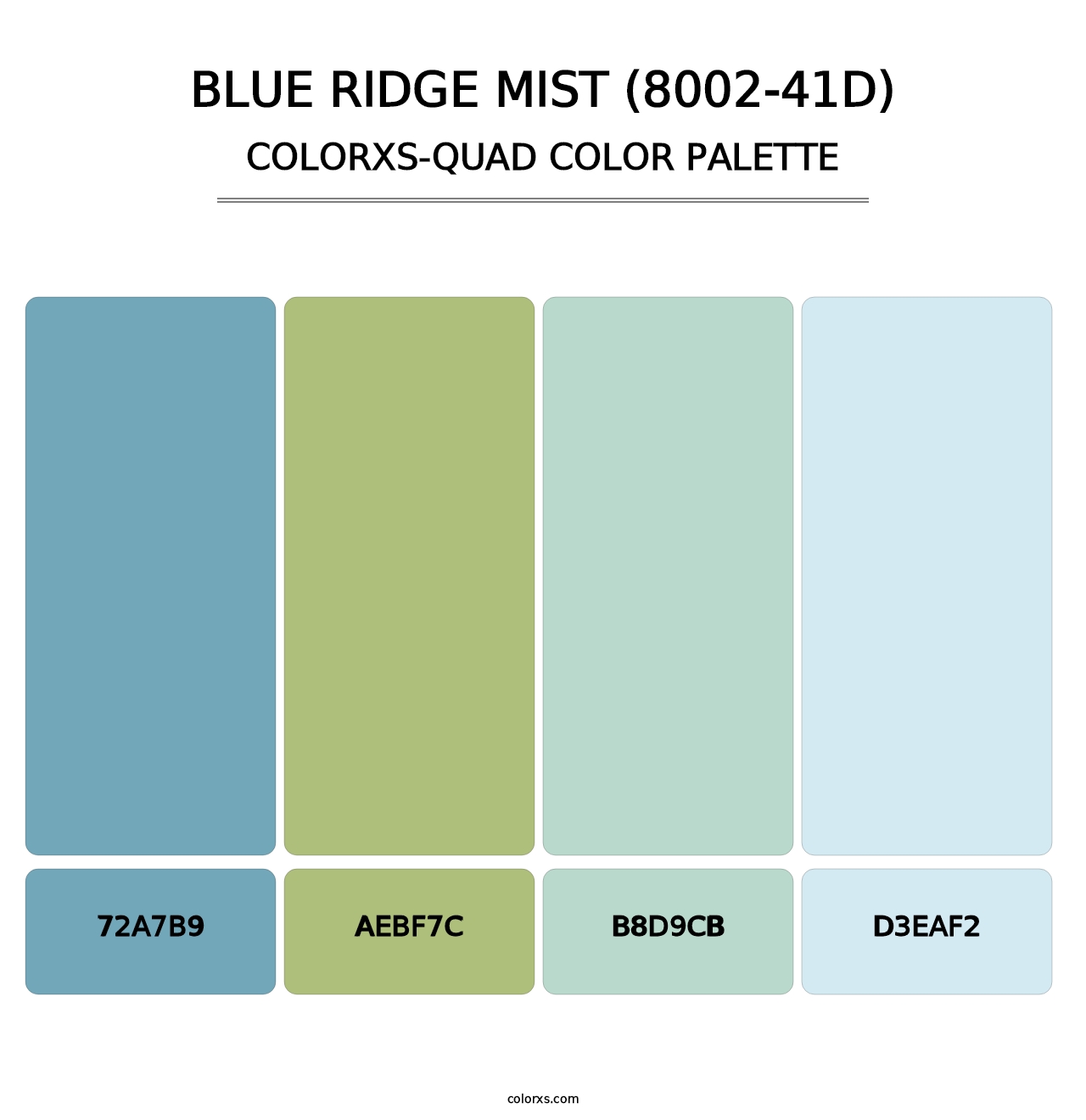 Blue Ridge Mist (8002-41D) - Colorxs Quad Palette