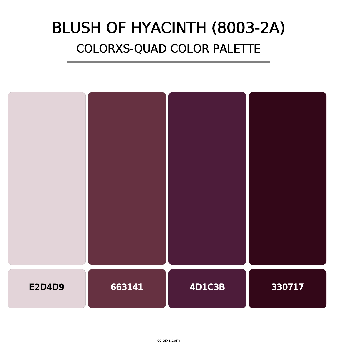 Blush of Hyacinth (8003-2A) - Colorxs Quad Palette