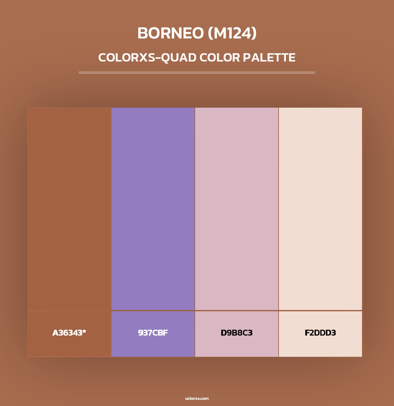 Borneo (M124) - Colorxs Quad Palette