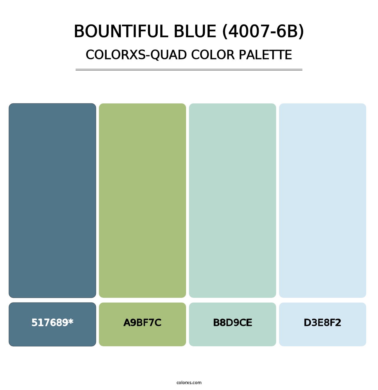 Bountiful Blue (4007-6B) - Colorxs Quad Palette
