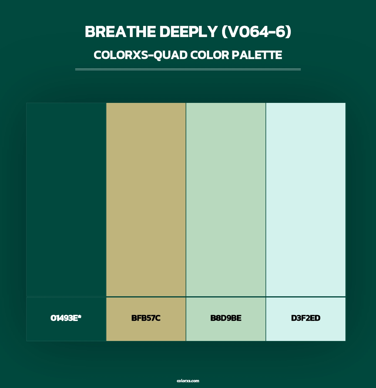 Breathe Deeply (V064-6) - Colorxs Quad Palette