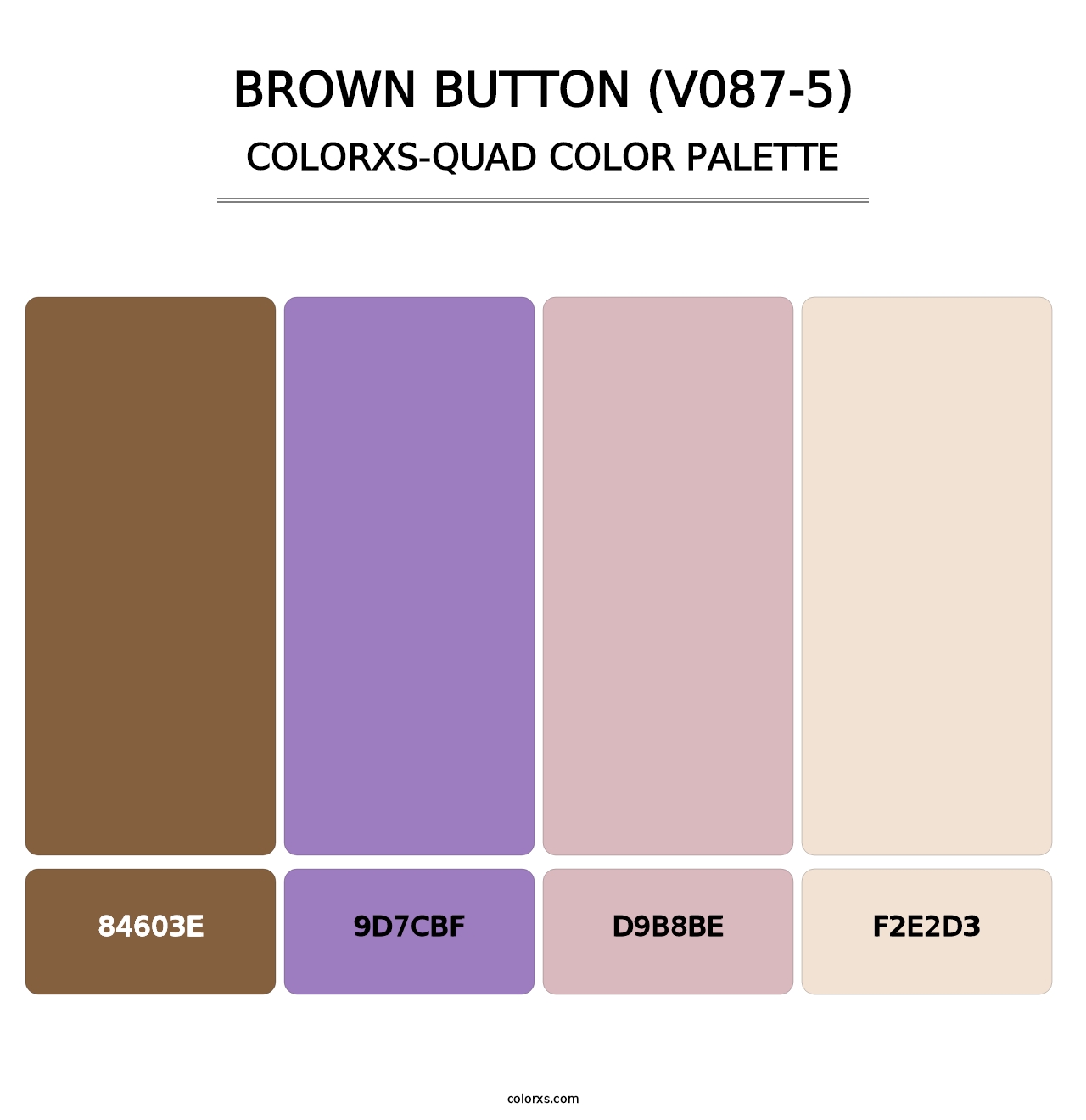 Brown Button (V087-5) - Colorxs Quad Palette