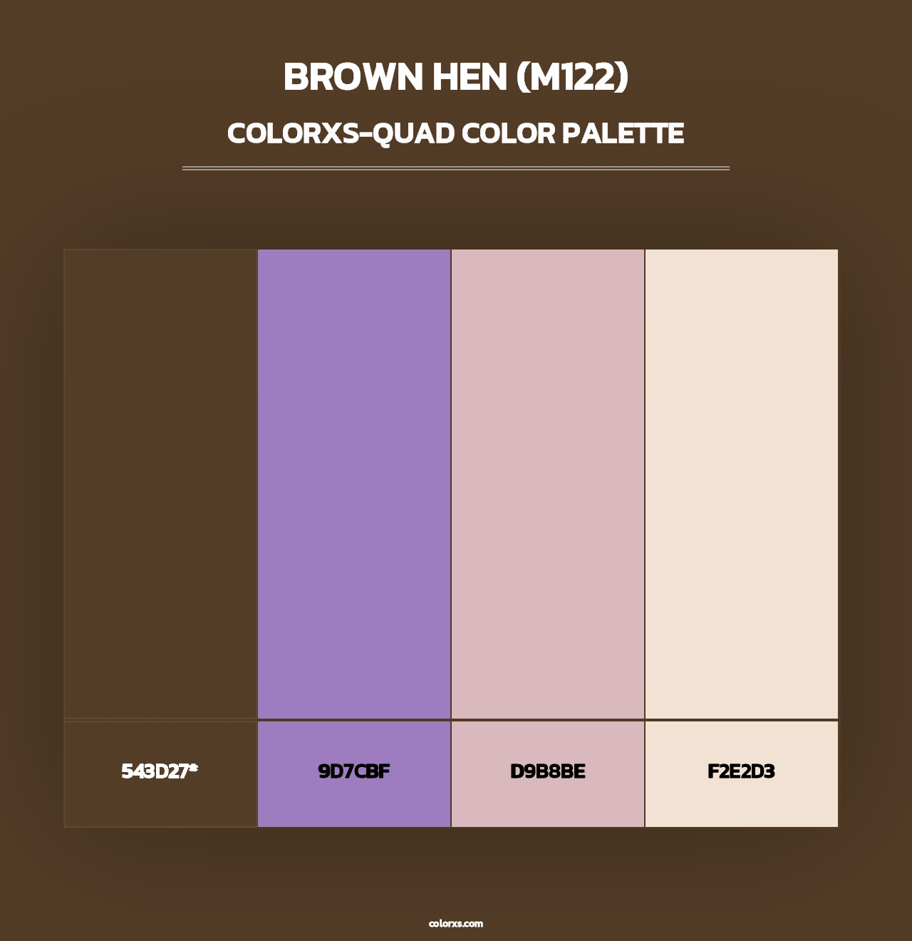 Brown Hen (M122) - Colorxs Quad Palette