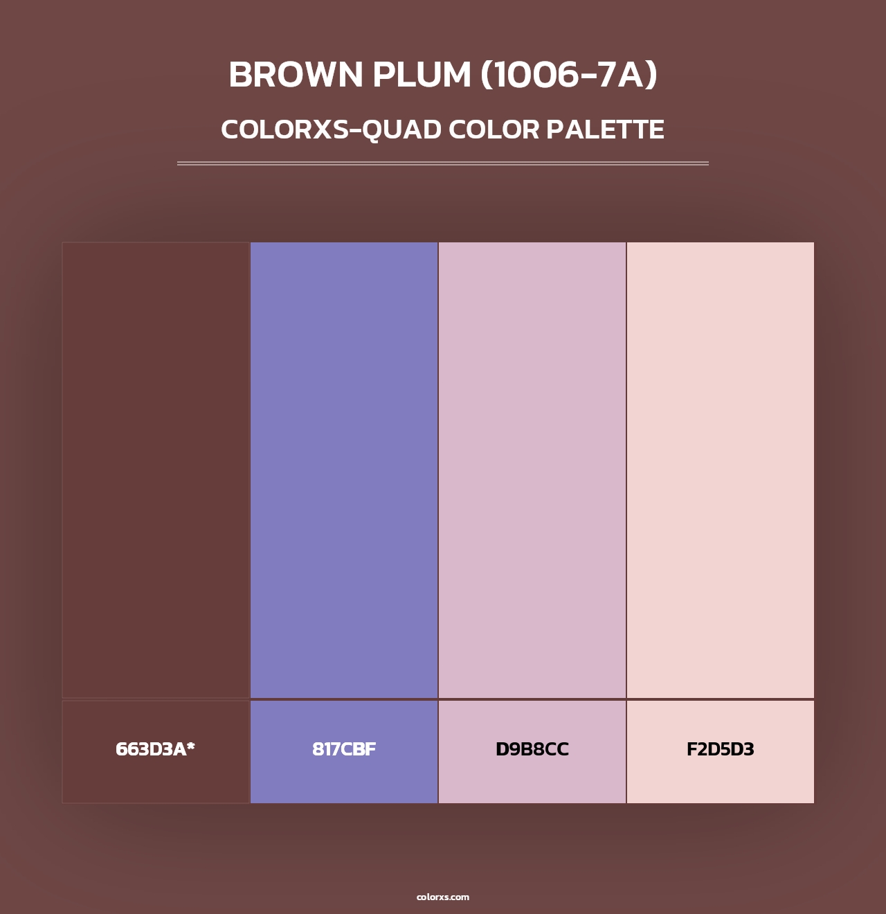 Brown Plum (1006-7A) - Colorxs Quad Palette