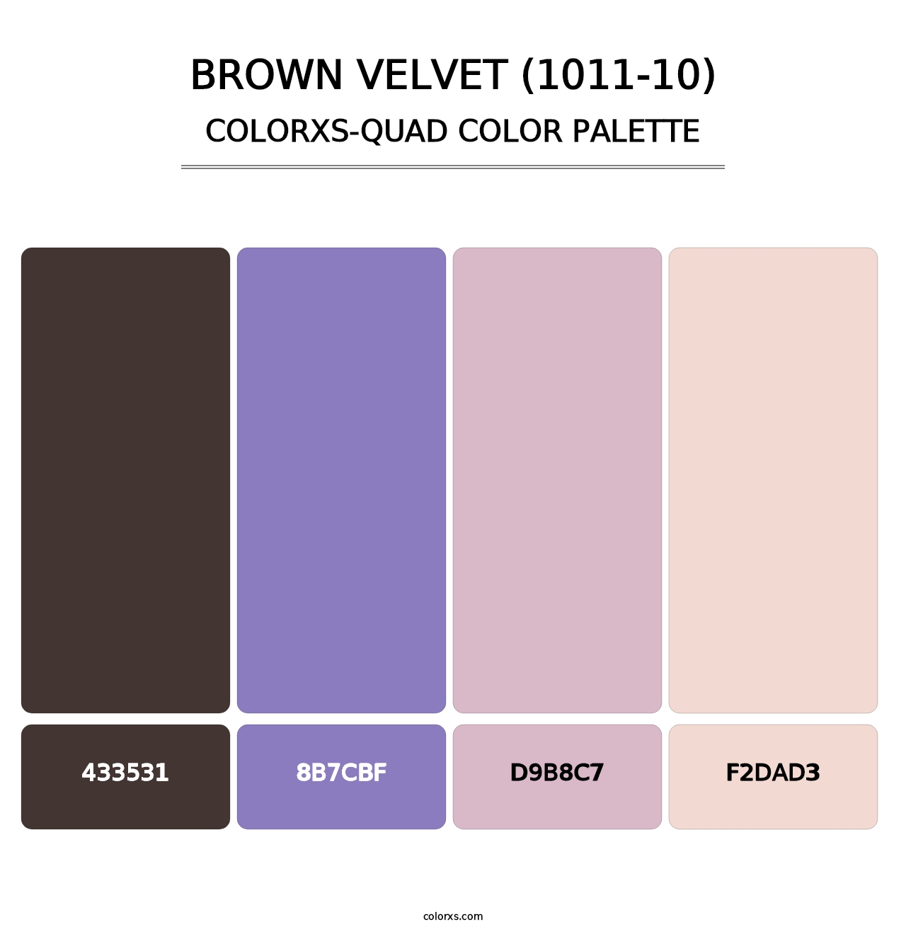 Brown Velvet (1011-10) - Colorxs Quad Palette