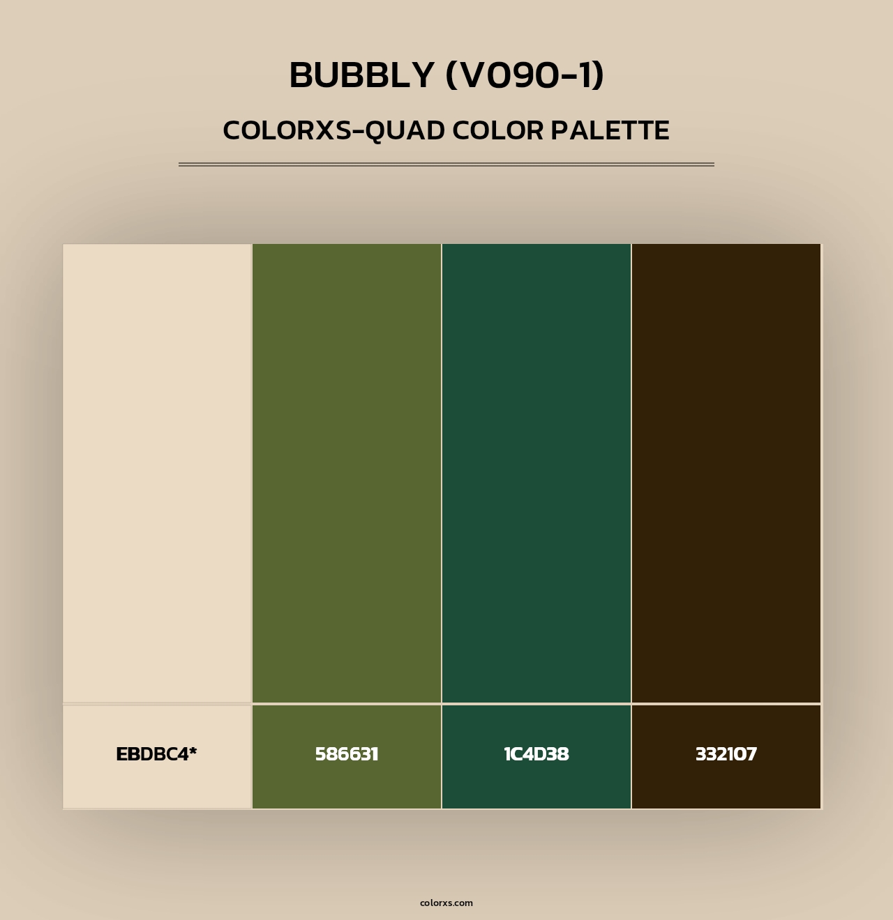 Bubbly (V090-1) - Colorxs Quad Palette