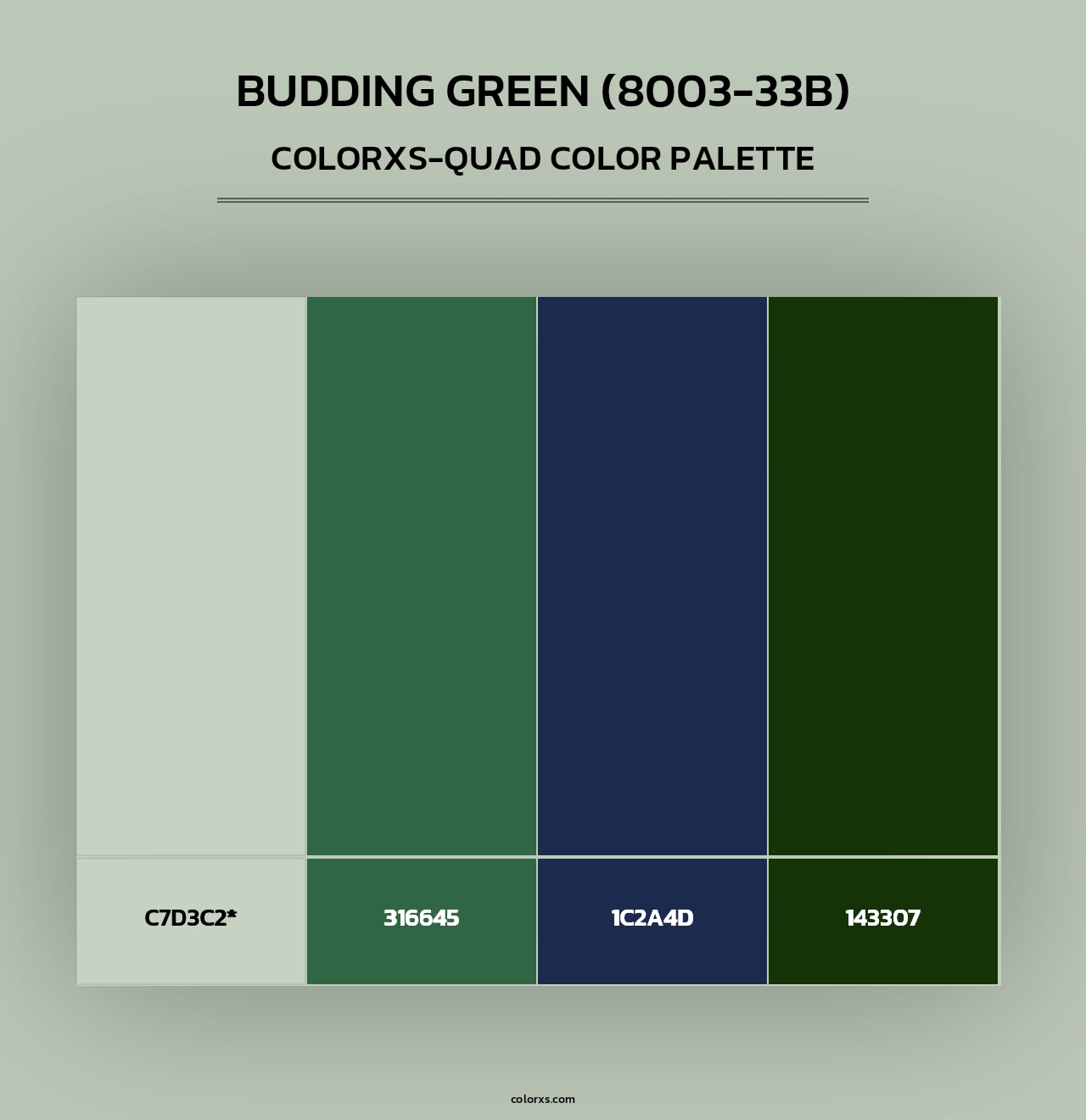 Budding Green (8003-33B) - Colorxs Quad Palette
