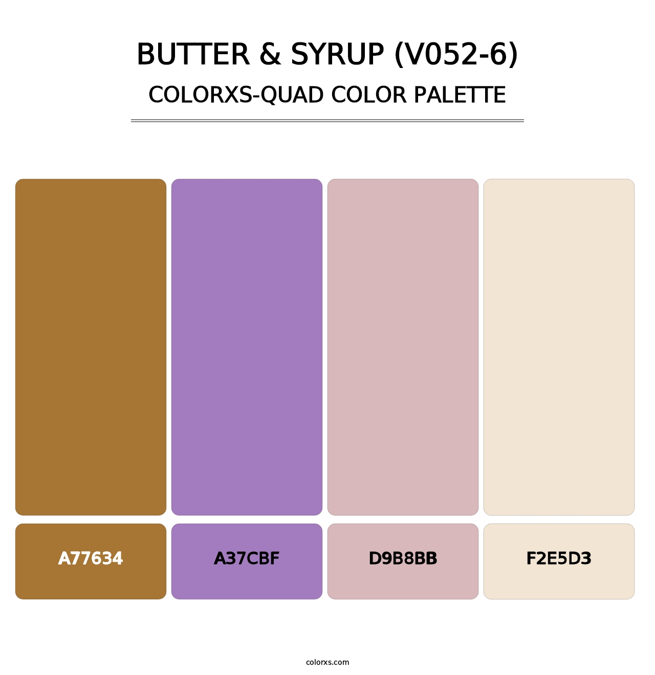Butter & Syrup (V052-6) - Colorxs Quad Palette