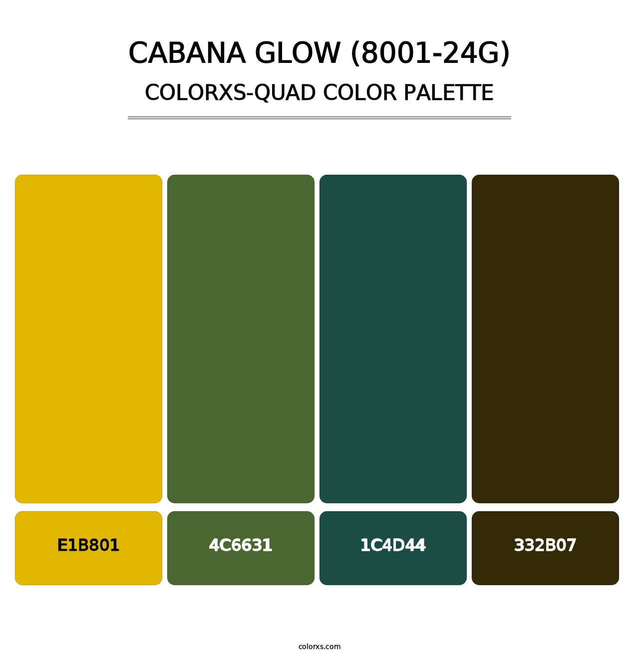 Cabana Glow (8001-24G) - Colorxs Quad Palette