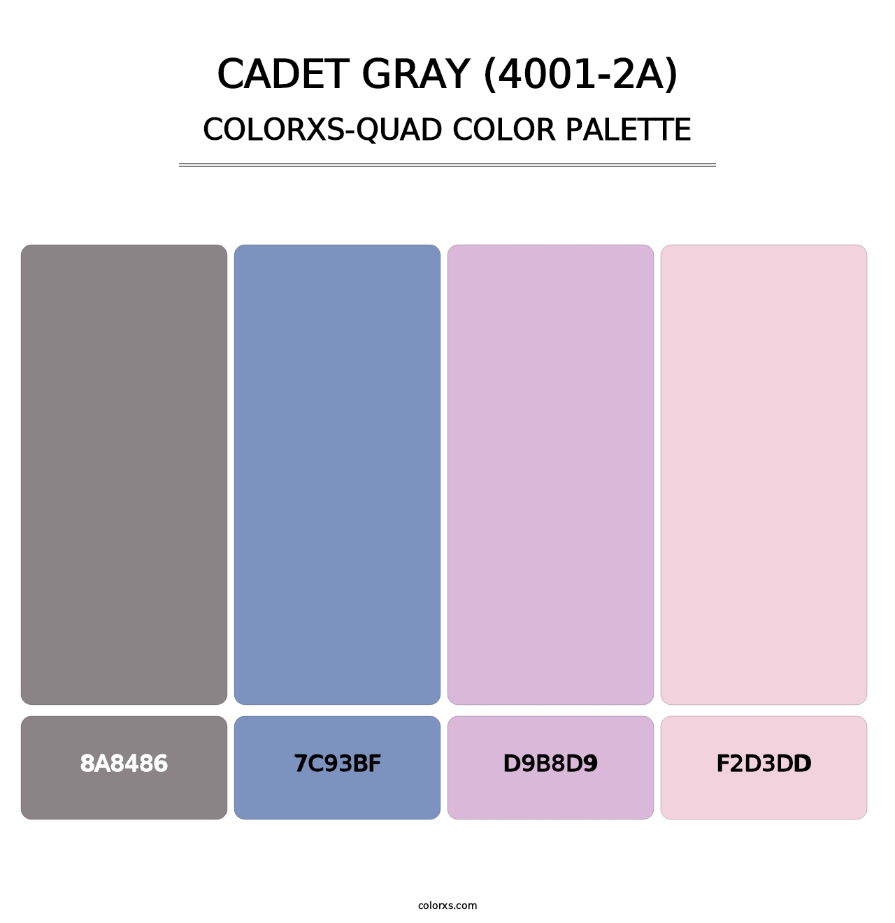 Cadet Gray (4001-2A) - Colorxs Quad Palette
